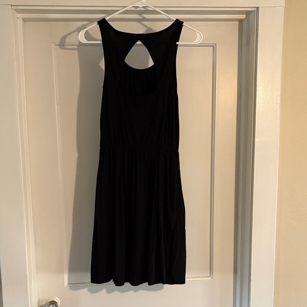 LOFT Black Dress with Keyhole Back - Picture 3 of 4